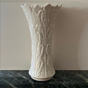 Lenox White Textured Vase 8 inches